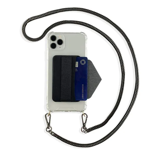 Crossbody iPhone Case - Royal (Onyx Chain)