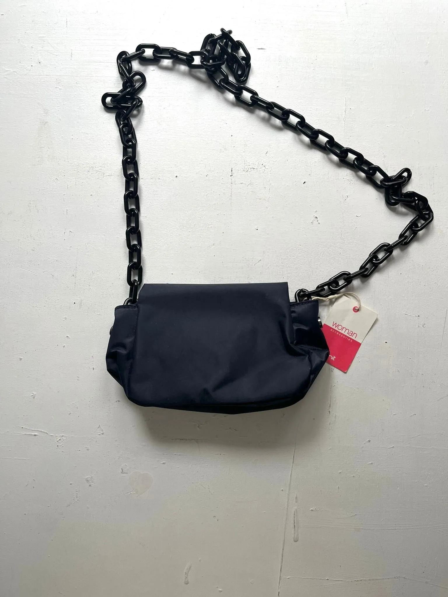 Dark blue navy chain crossbody small bag y2k vintage