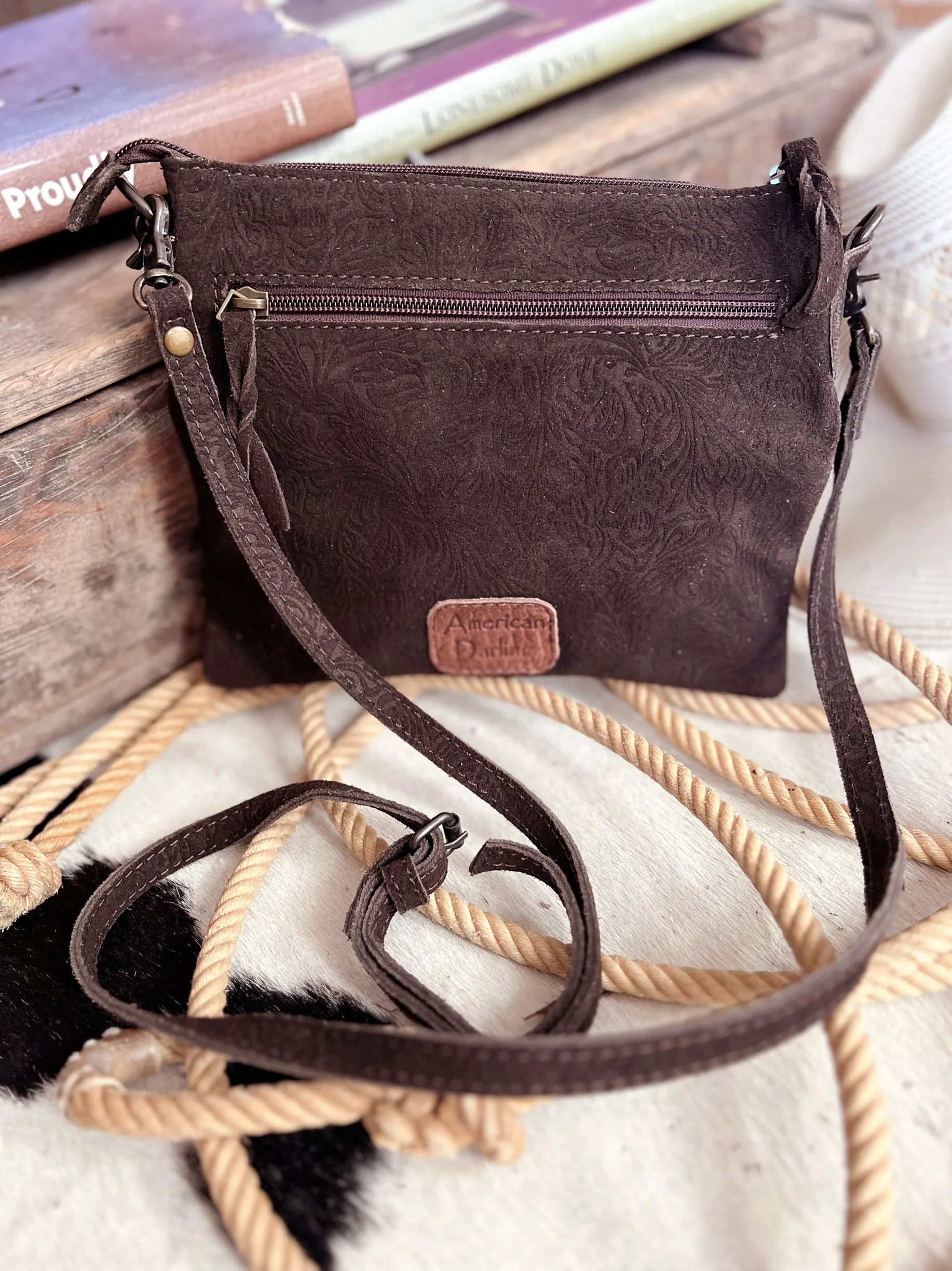 Darling Tooled Not Fooled Leather Crossbody