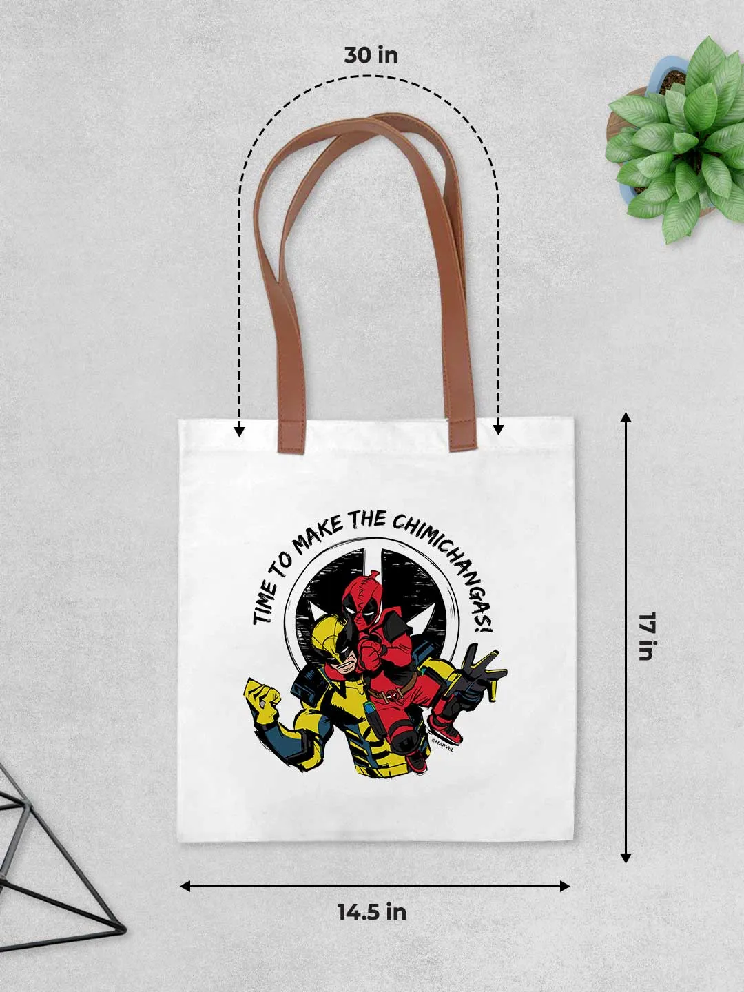 Deadpool and Wolverine Chims - Casual Tote Bag Canvas White Medium