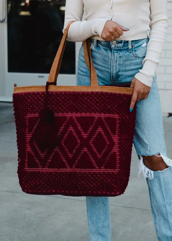 Diamond Pattern Tote Bag