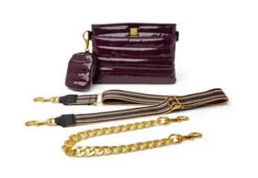 Downtown Crossbody | Aubergine Patent