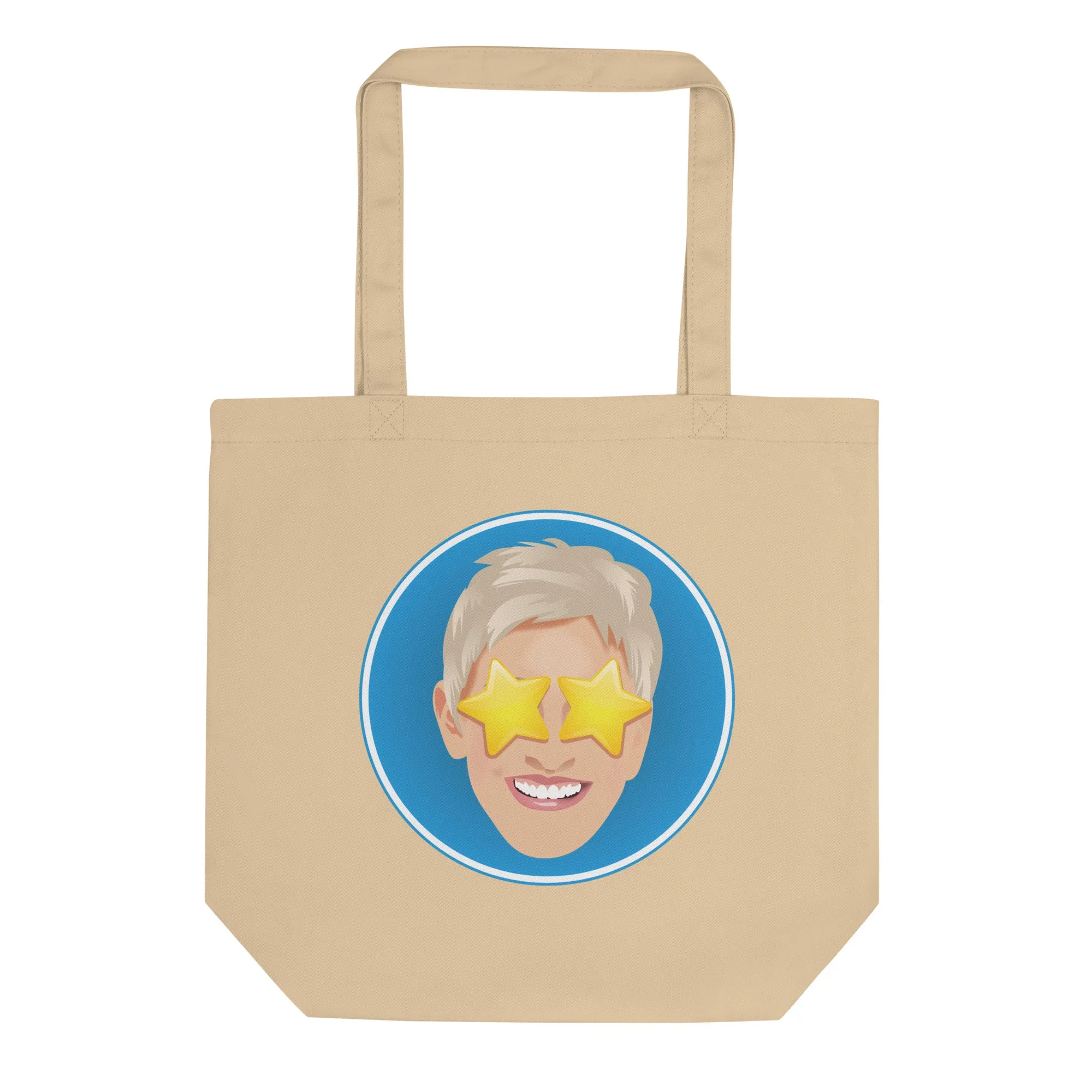 Ellen Emoji Star Eyes Tote- Natural