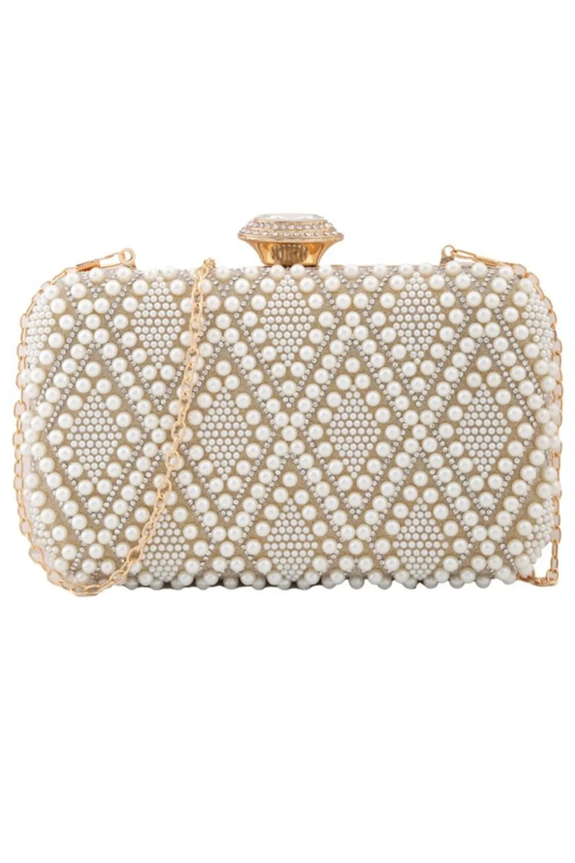 ELLIS PEARL EMBELLISHED CLUTCH