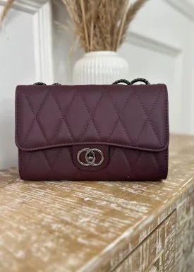 Elsa Wine Quilted Bag