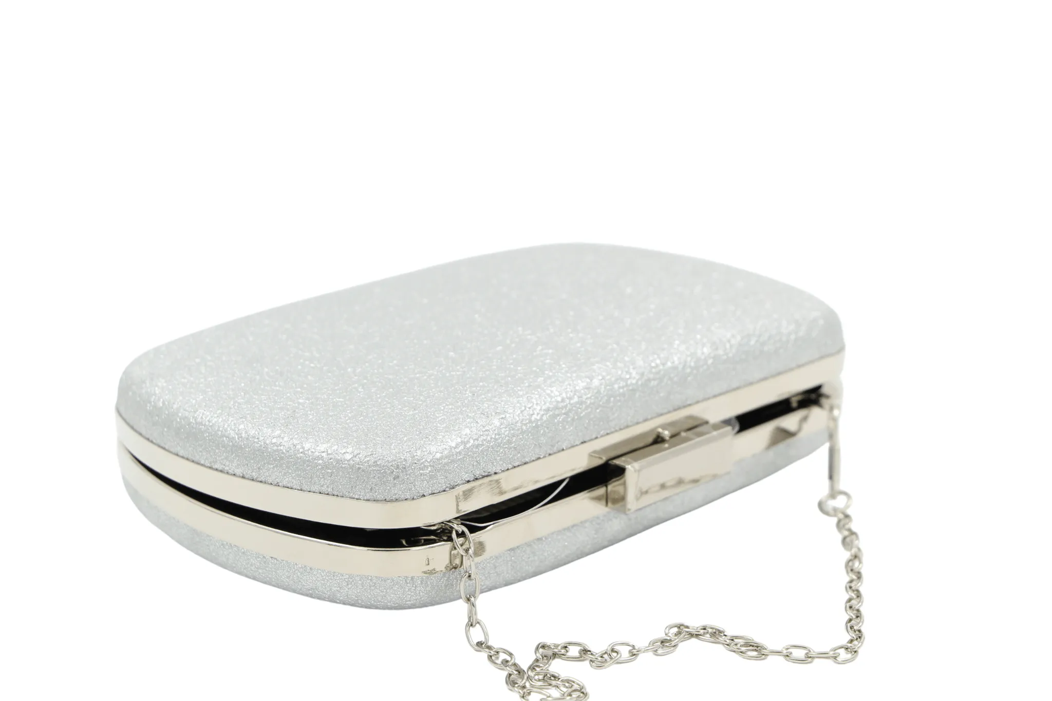 FABUCCI  silver box clutch