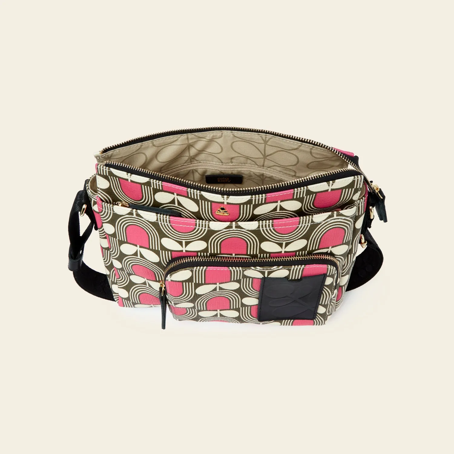 Fielder Crossbody - Striped Tulip Fuchsia