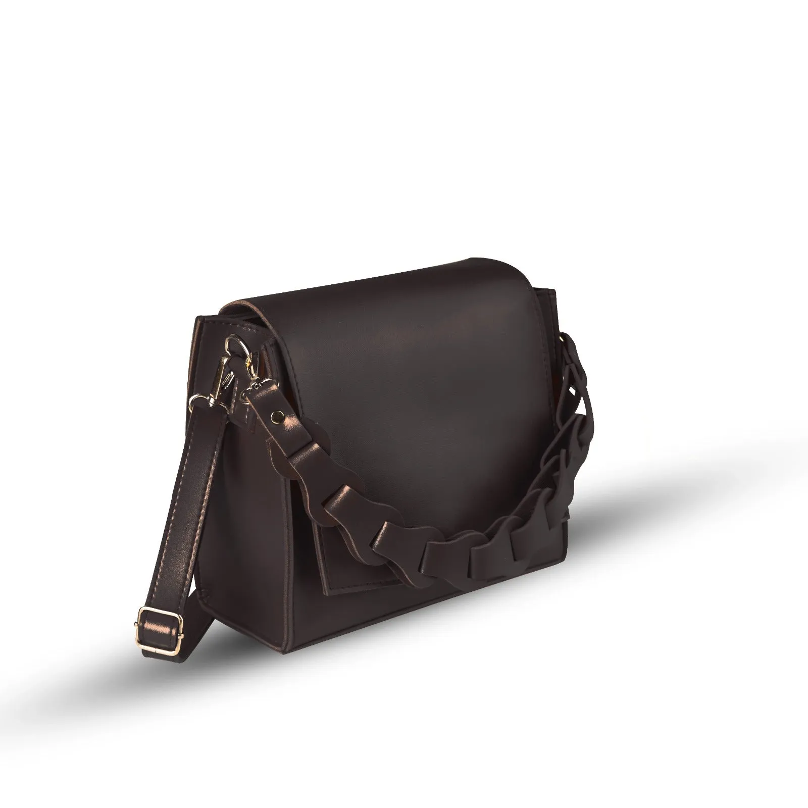 Fiona Flap Black Handbag