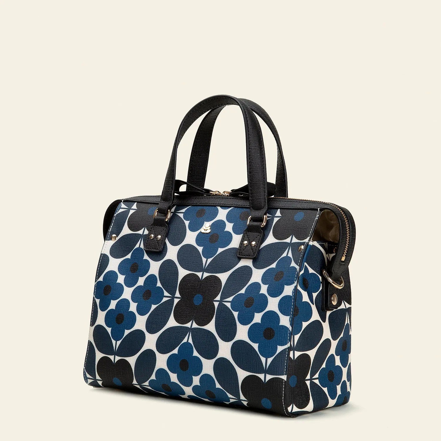 Fletcher Handbag - Flower Tile Navy