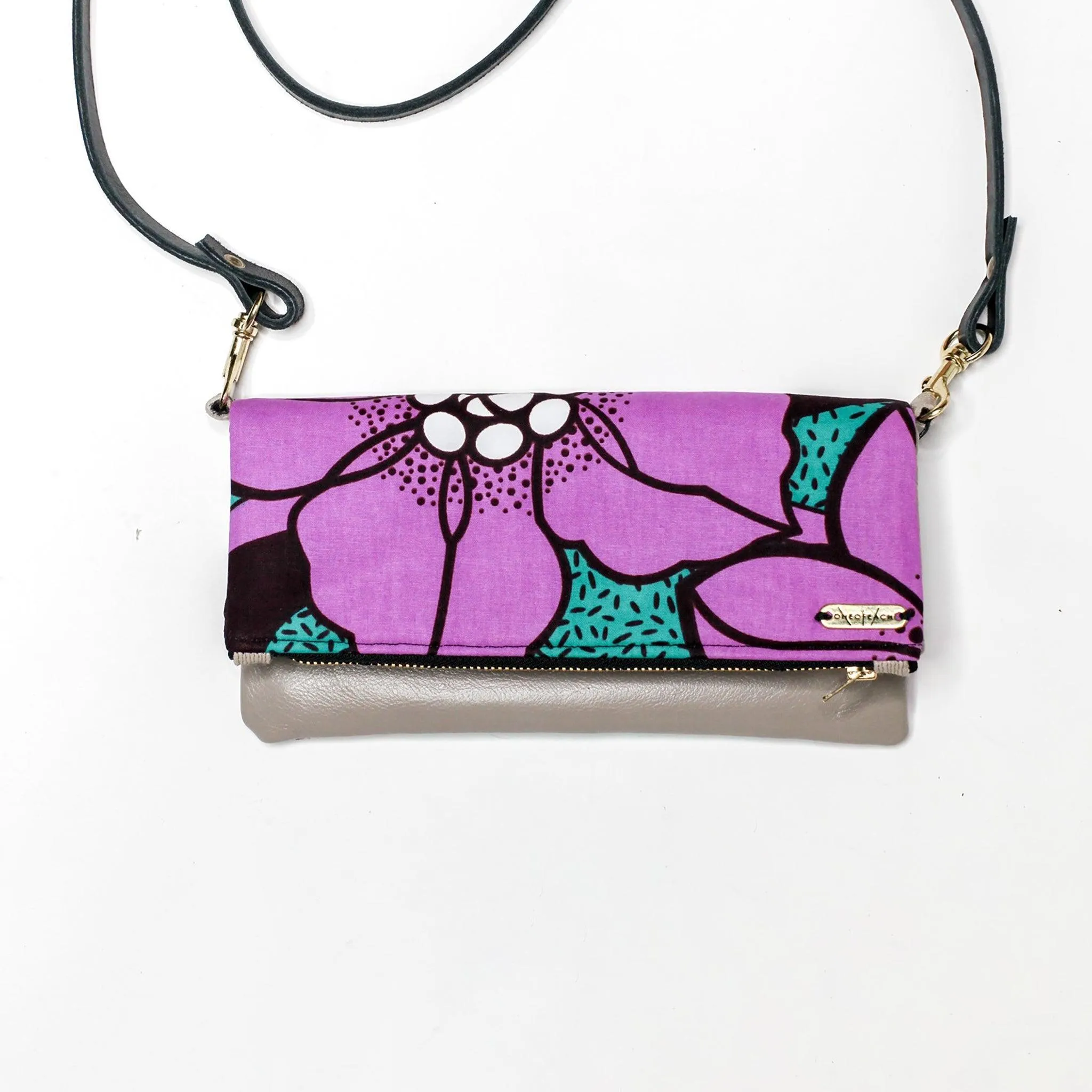 Floral Purses Ankara Lilac Leather