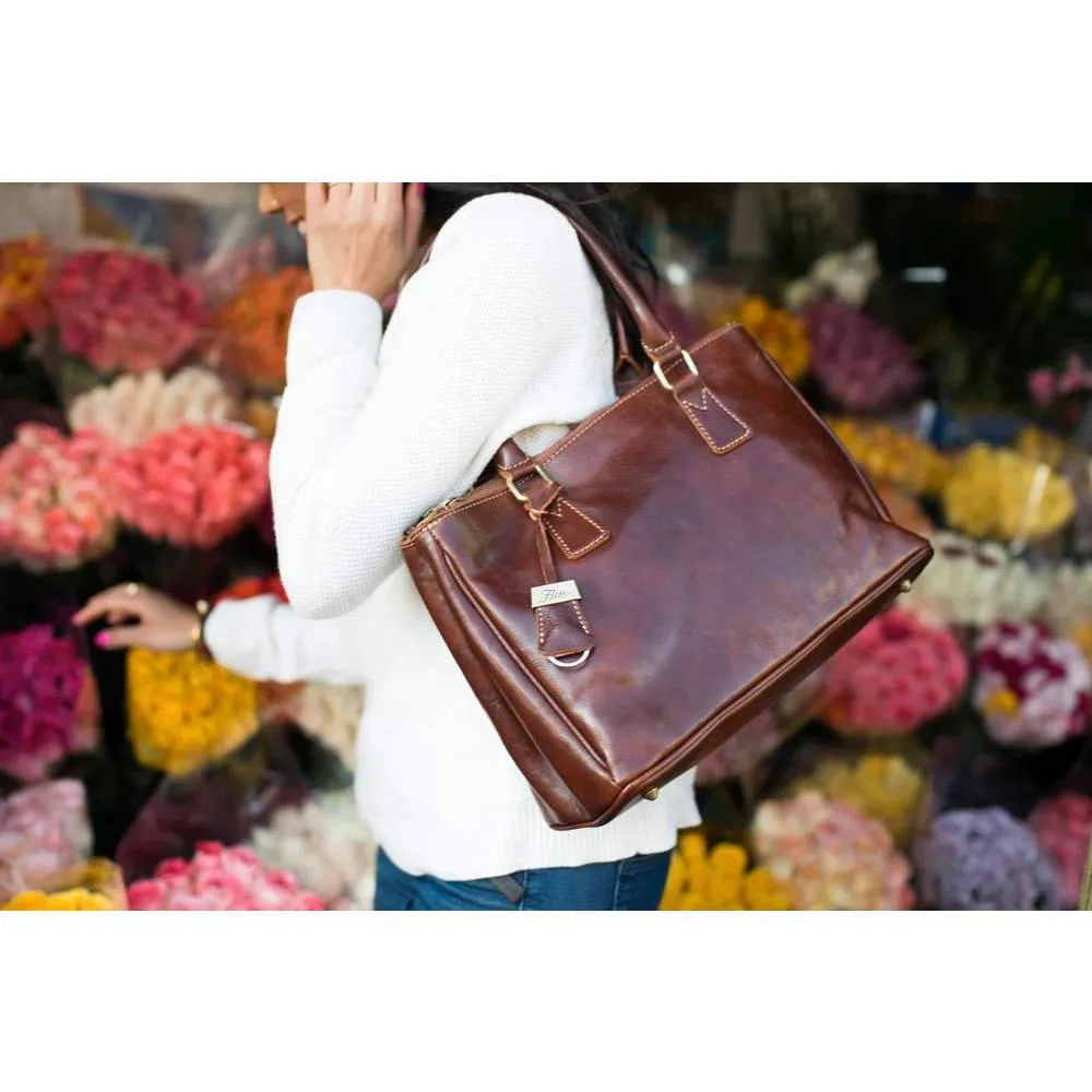 Floto Leather Roma Satchel Bag