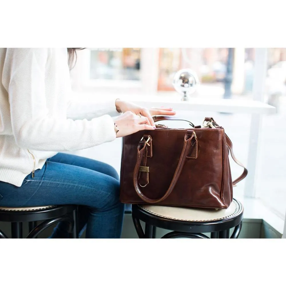 Floto Leather Roma Satchel Bag