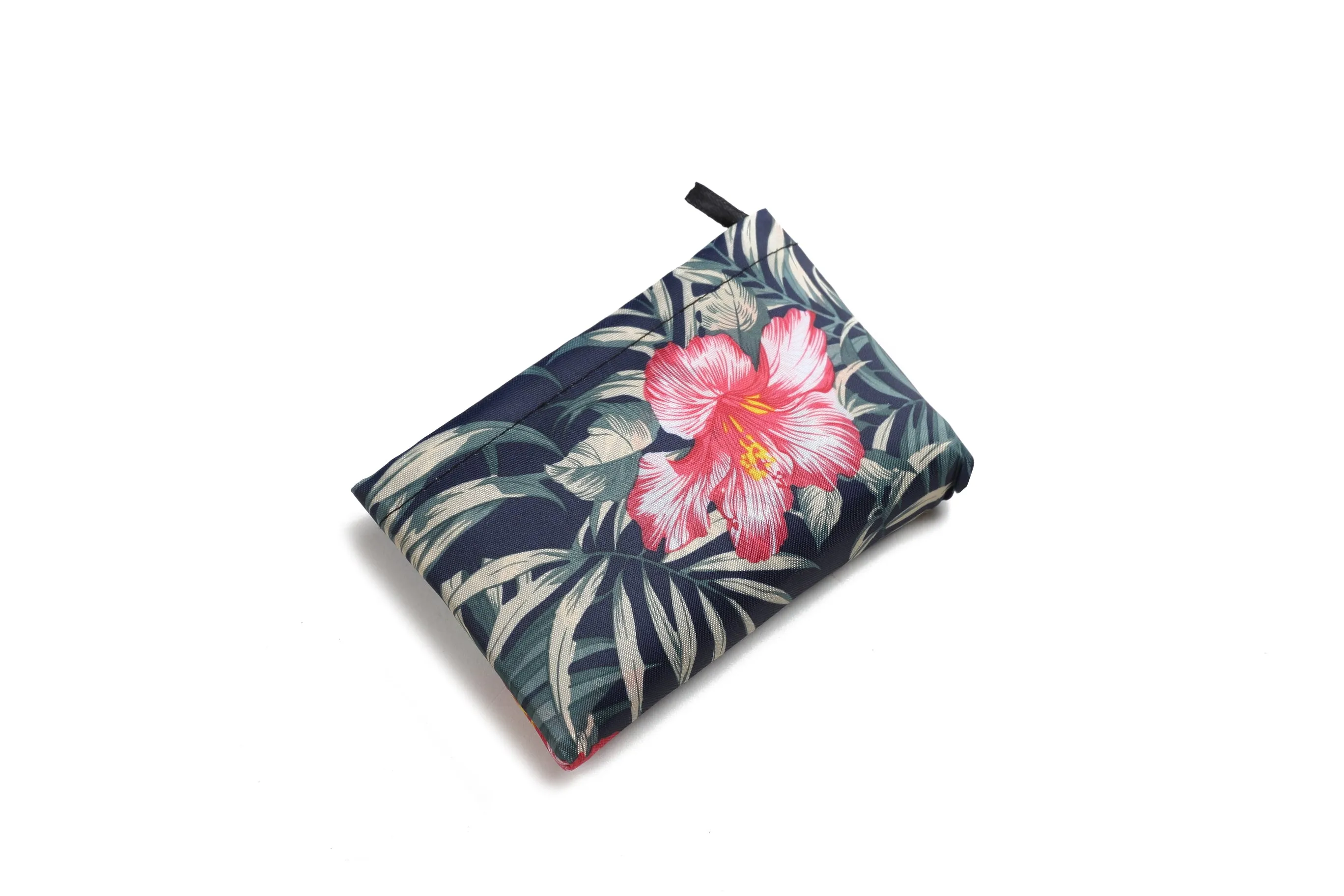 Foldable Bag Jackie Monstera Hibiscus Navy