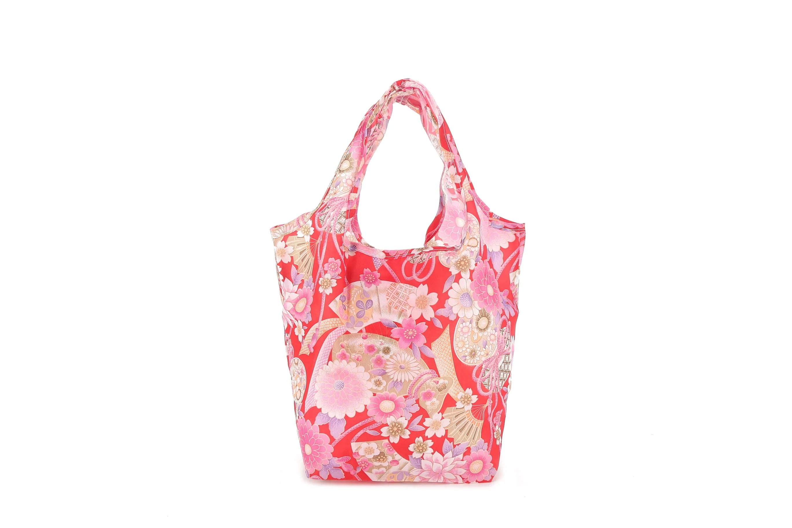 Foldable Bag Joy Asian Flower Red