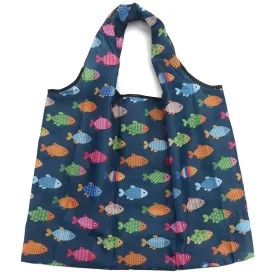 Foldable Jackie Bag Simple Fish Blue