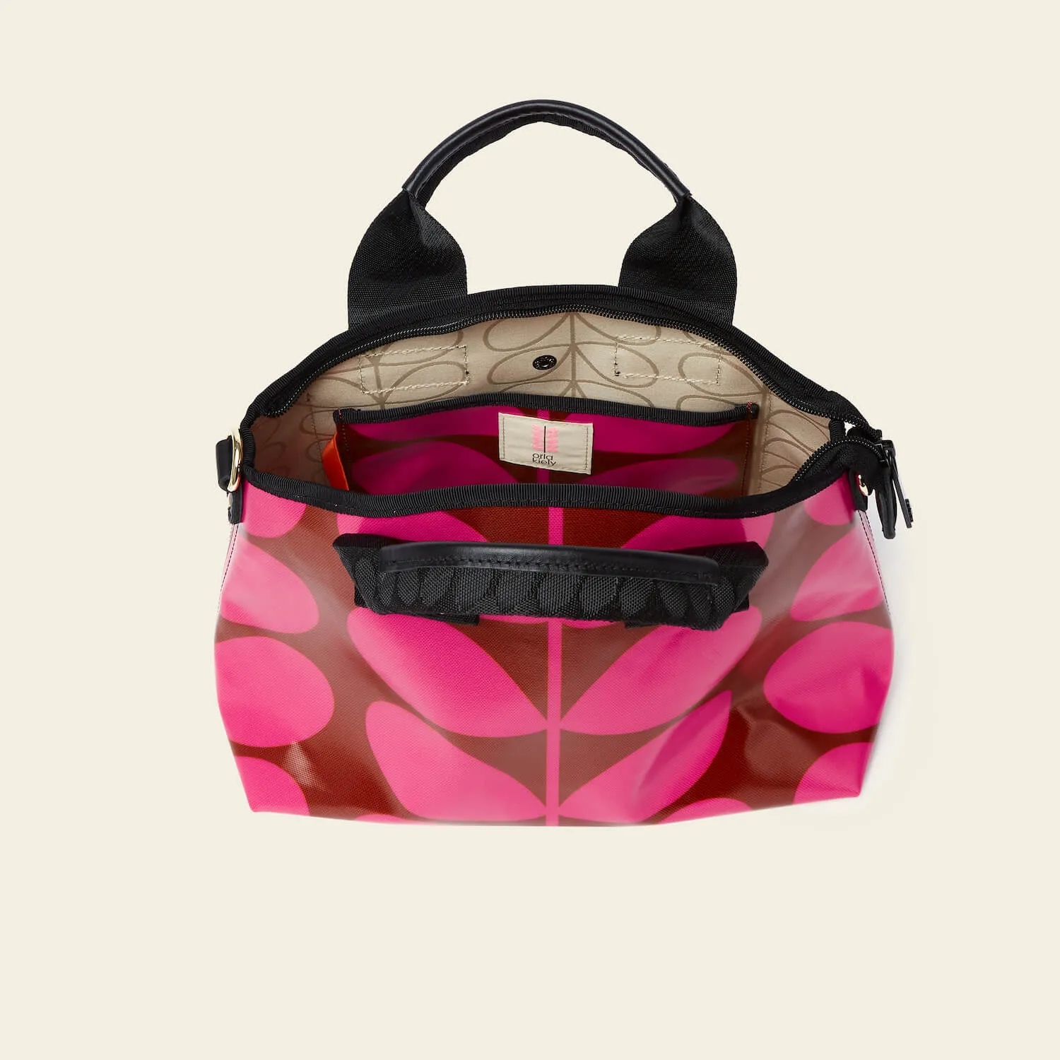 Hand Carry Handbag - Solid Stem Cerise