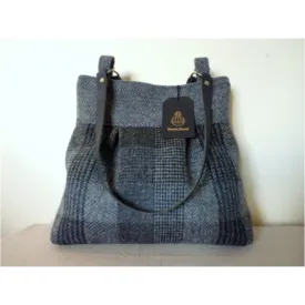 Harris Tweed Bag - Arncliffe Shoulder Bag - Blue & Grey