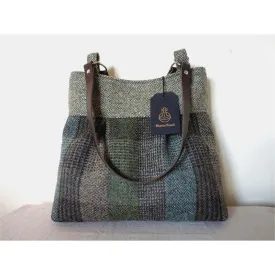 Harris Tweed Bag - Arncliffe Shoulder Bag - Green & Brown