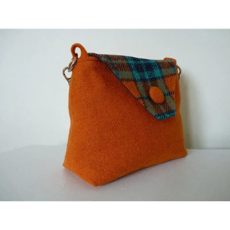 Harris Tweed Bag - Langthwaite Shoulder Bag - Orange