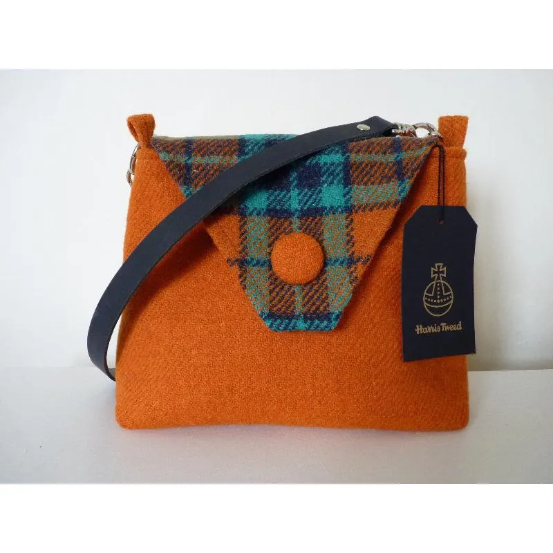 Harris Tweed Bag - Langthwaite Shoulder Bag - Orange