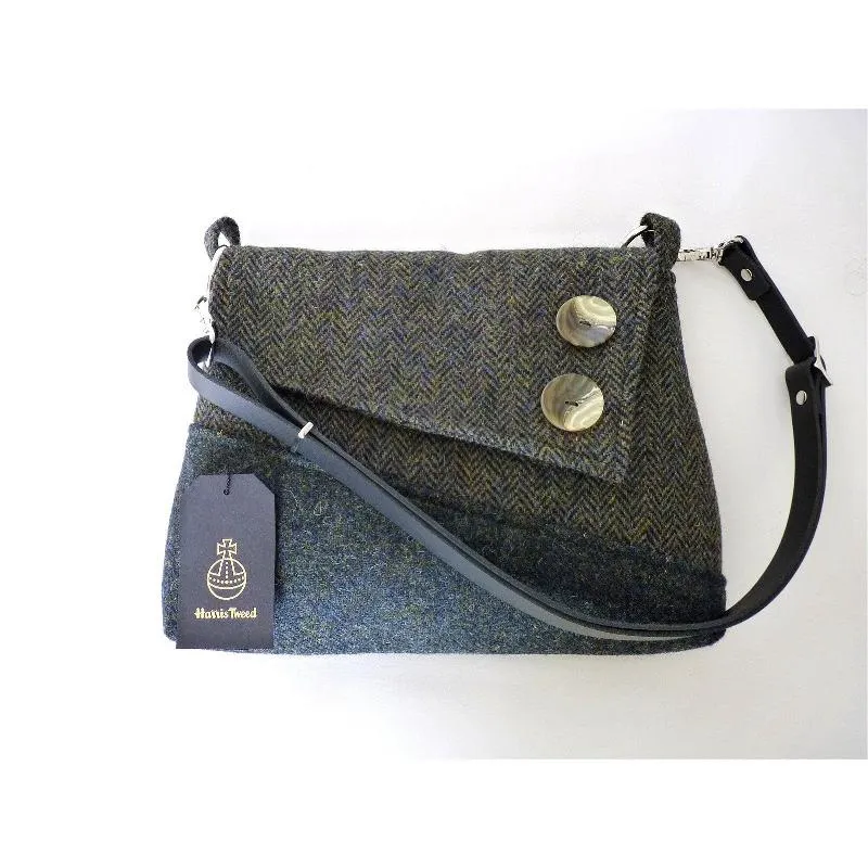 Harris Tweed Bag - Sedgeford Shoulder Bag - Blue Green