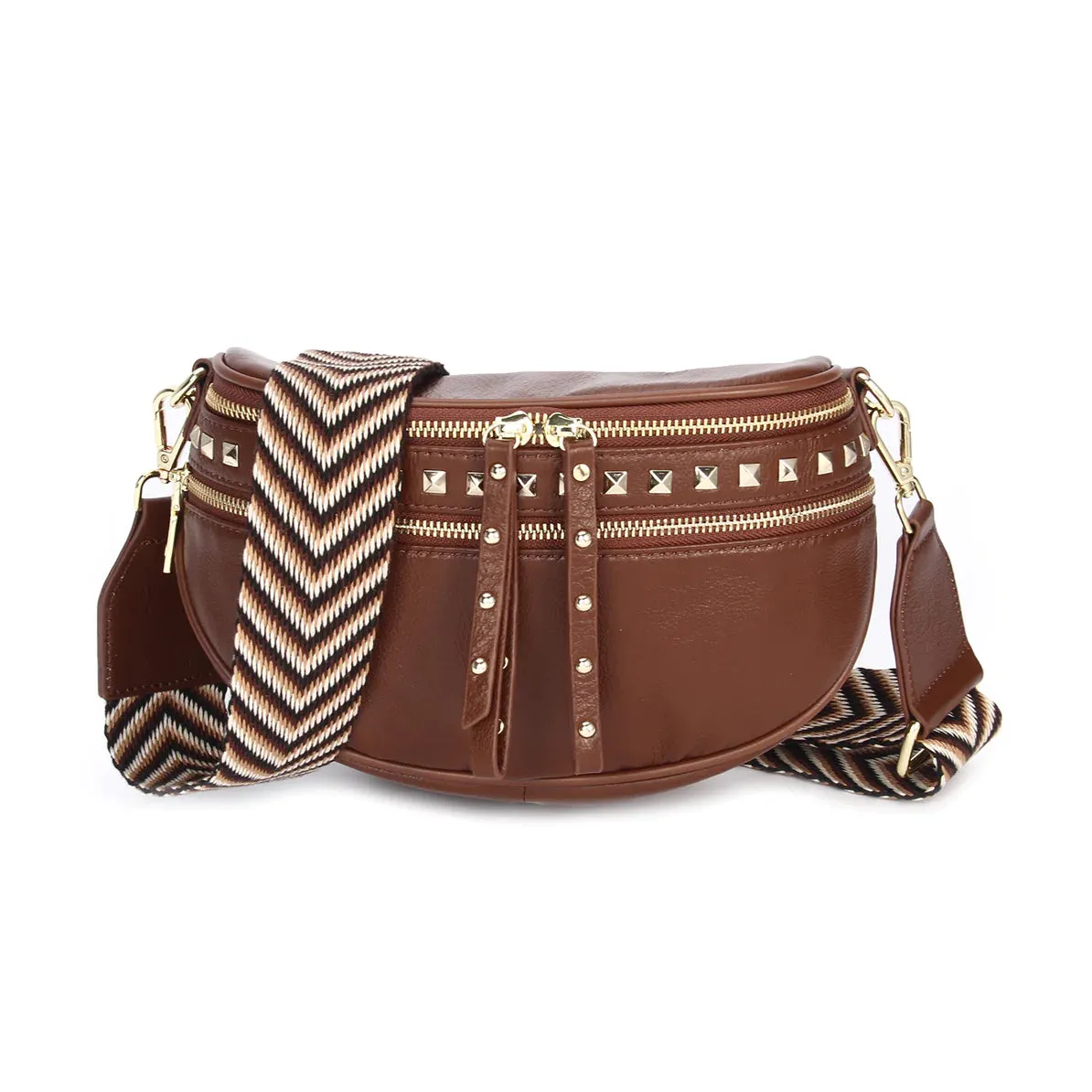 Hi Ho & Co Obsessed Bag Studded Brown