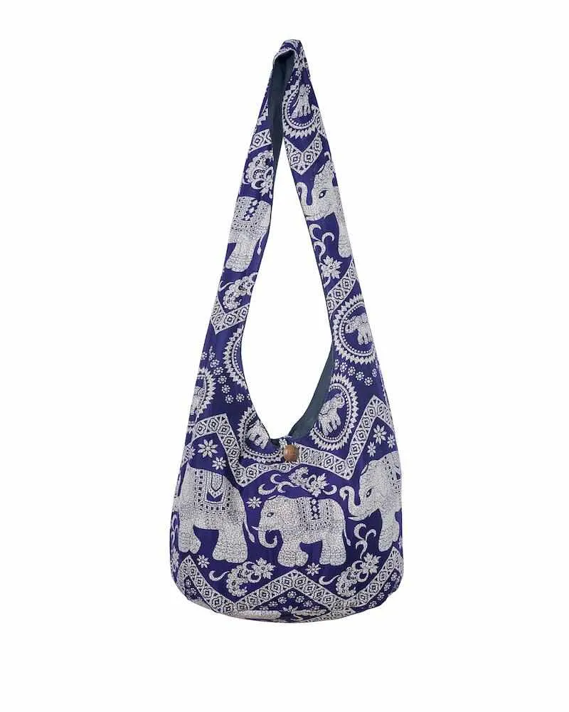 Hippie Sling Crossbody Bag Dark Blue