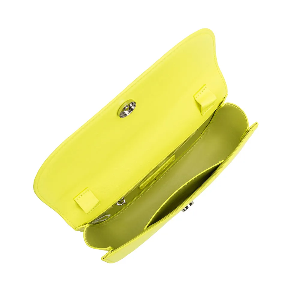 Inez Neon Yellow Recycled Vegan Shoulder Bag - FINAL SALE