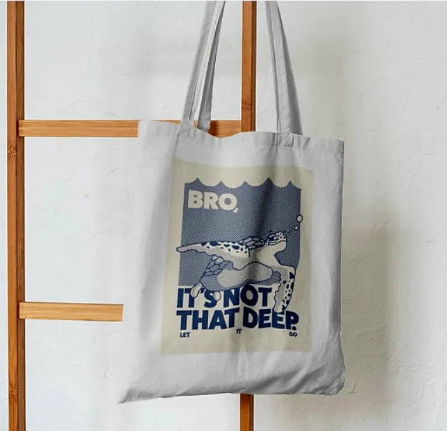 It's Not That Deep Abstract Tote Bag