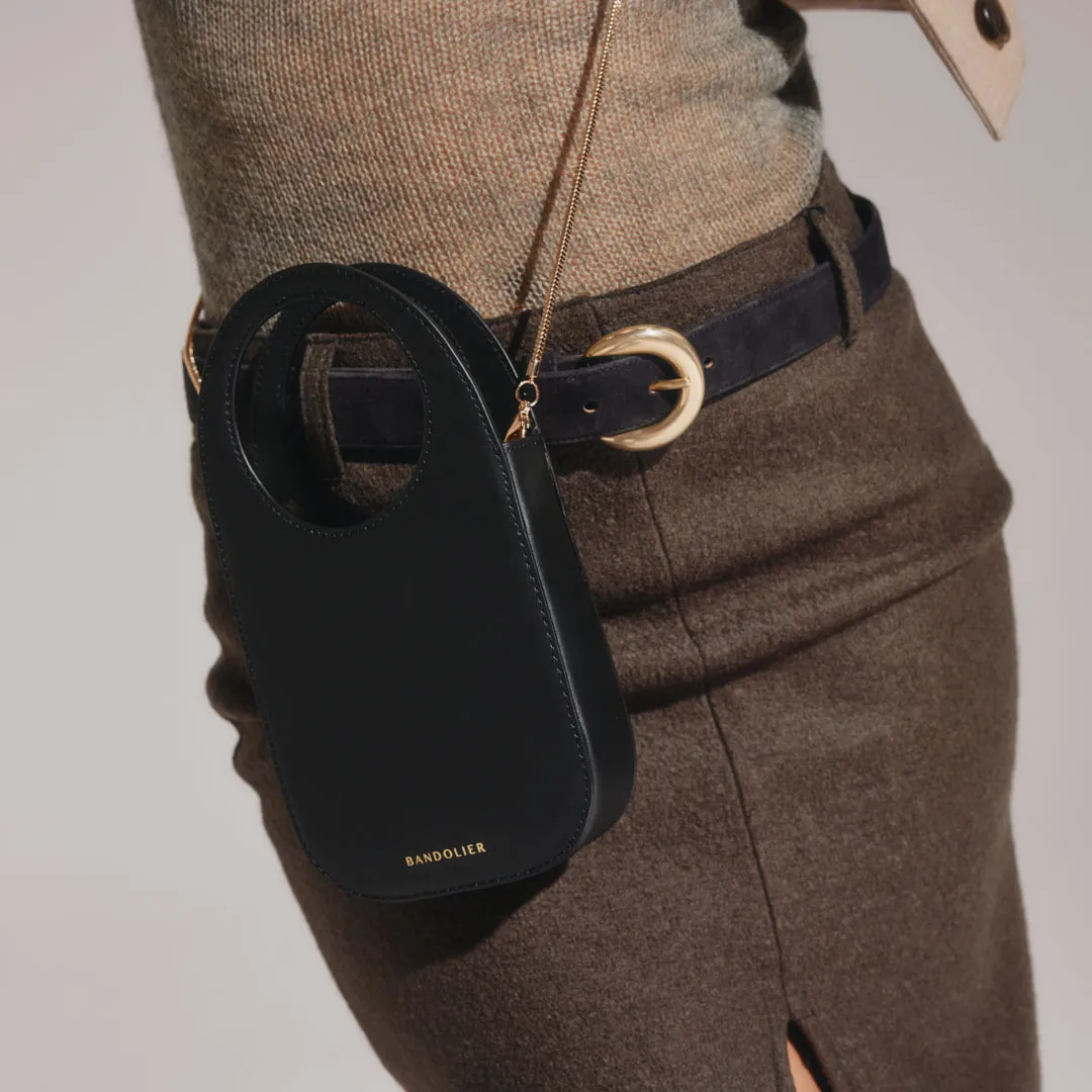 Julian Circle Phone Bag - Black/Gold