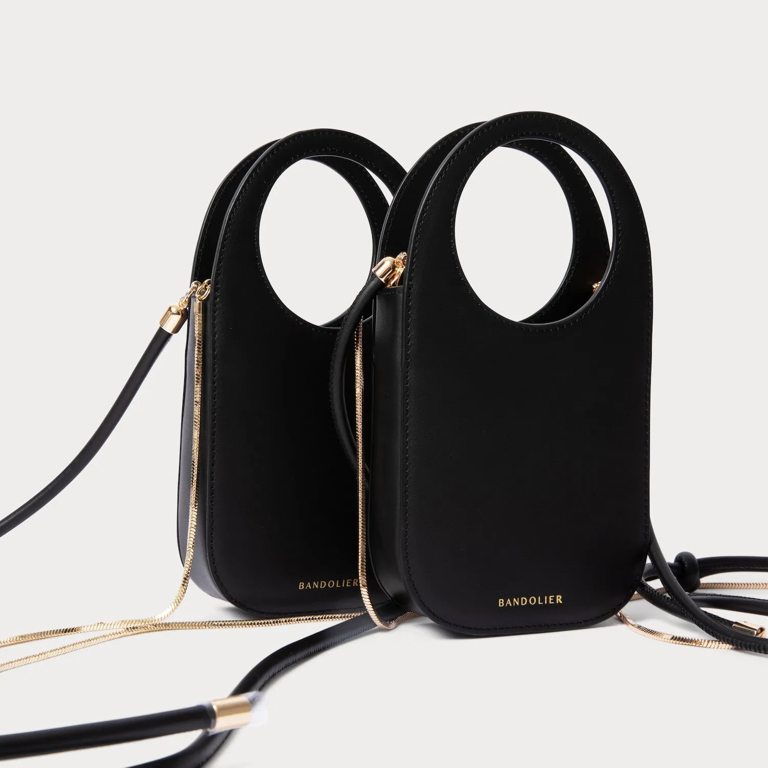 Julian Circle Phone Bag - Black/Gold