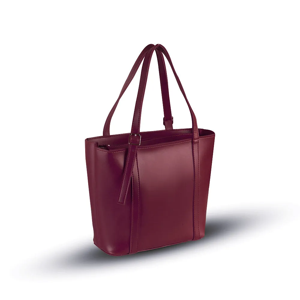 JUNE MAROON TOTE BLACK