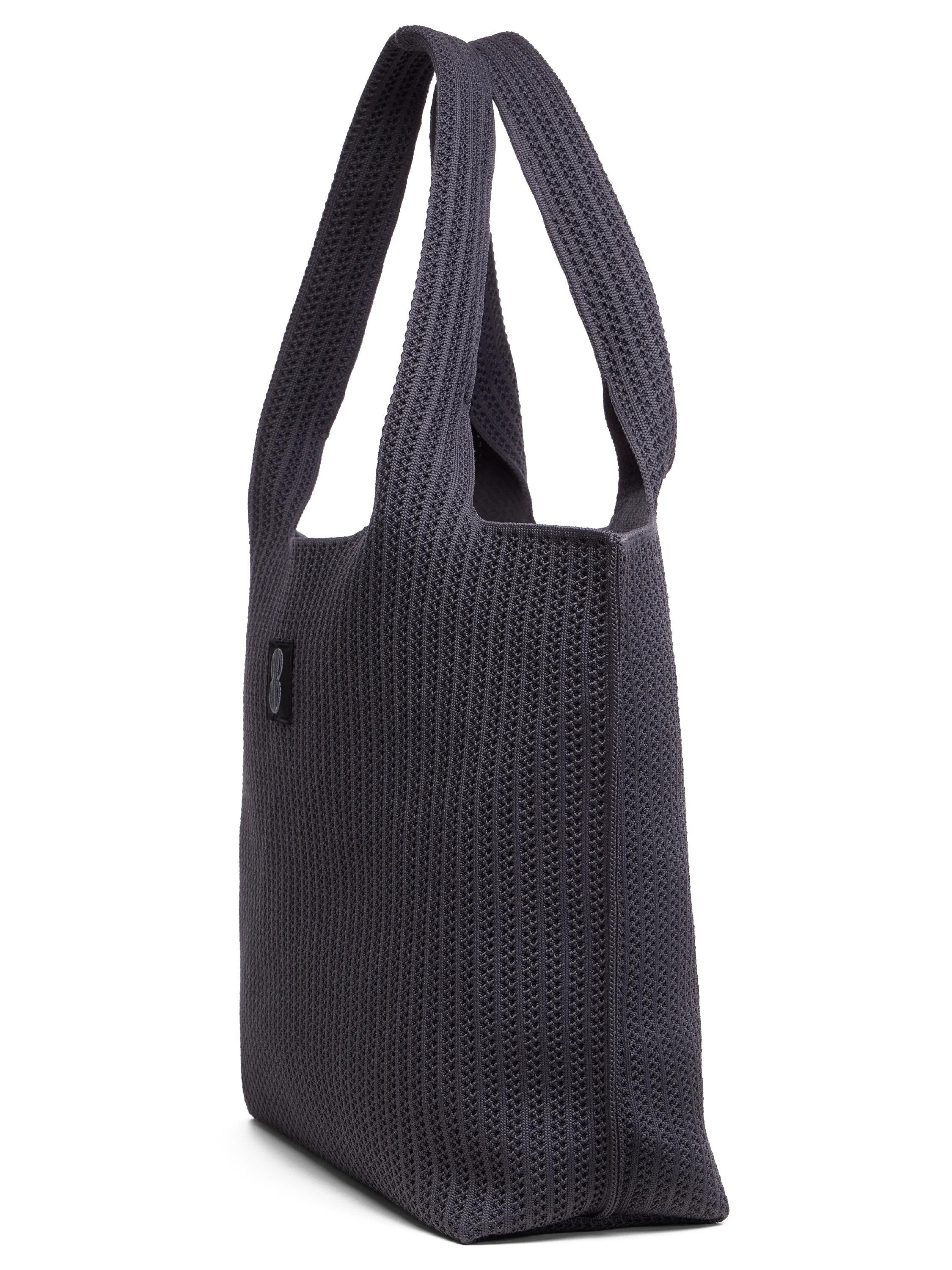 large - Charcoal Stripe tote with pouch