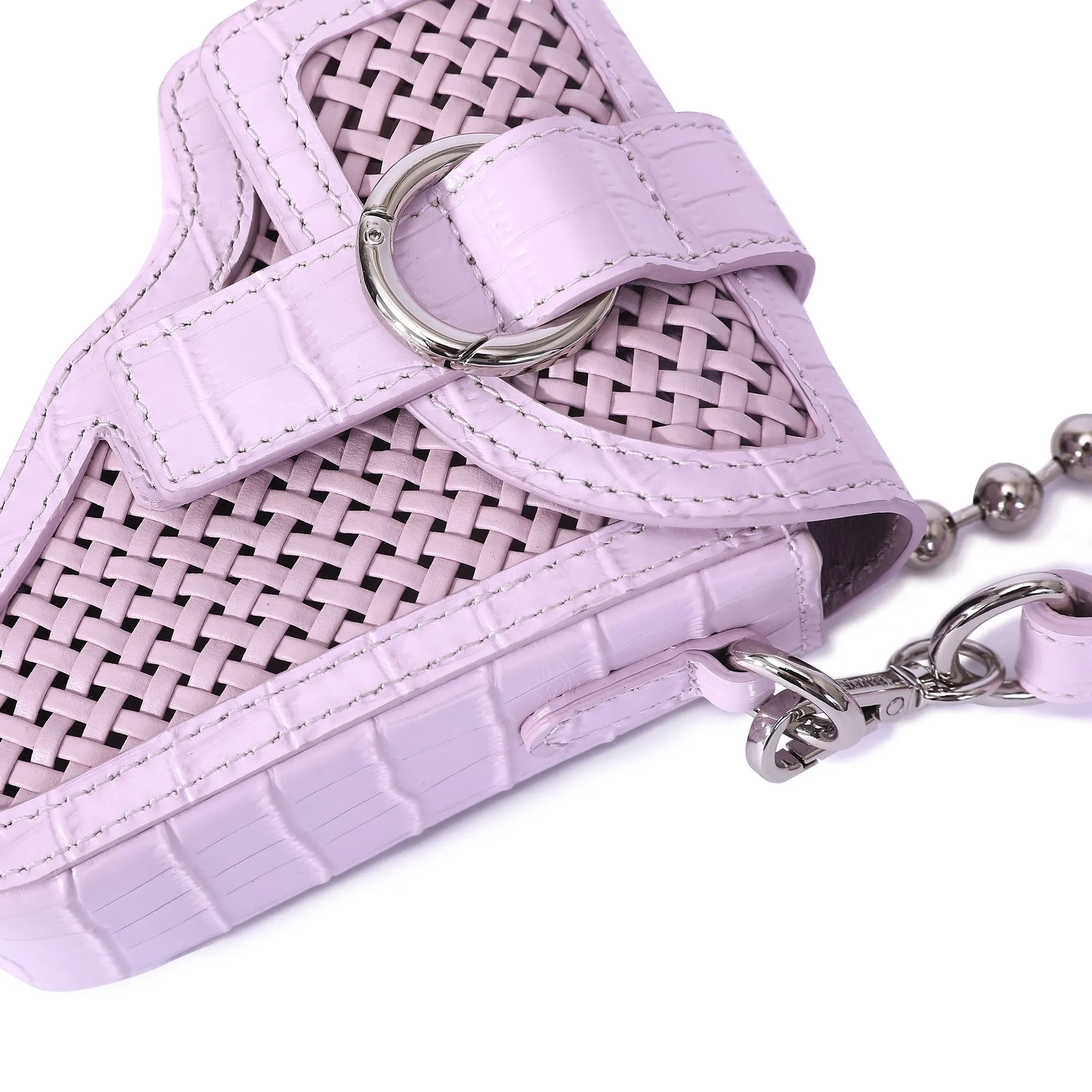 Lilac Weave Leather Multi Purpose Mini Bag