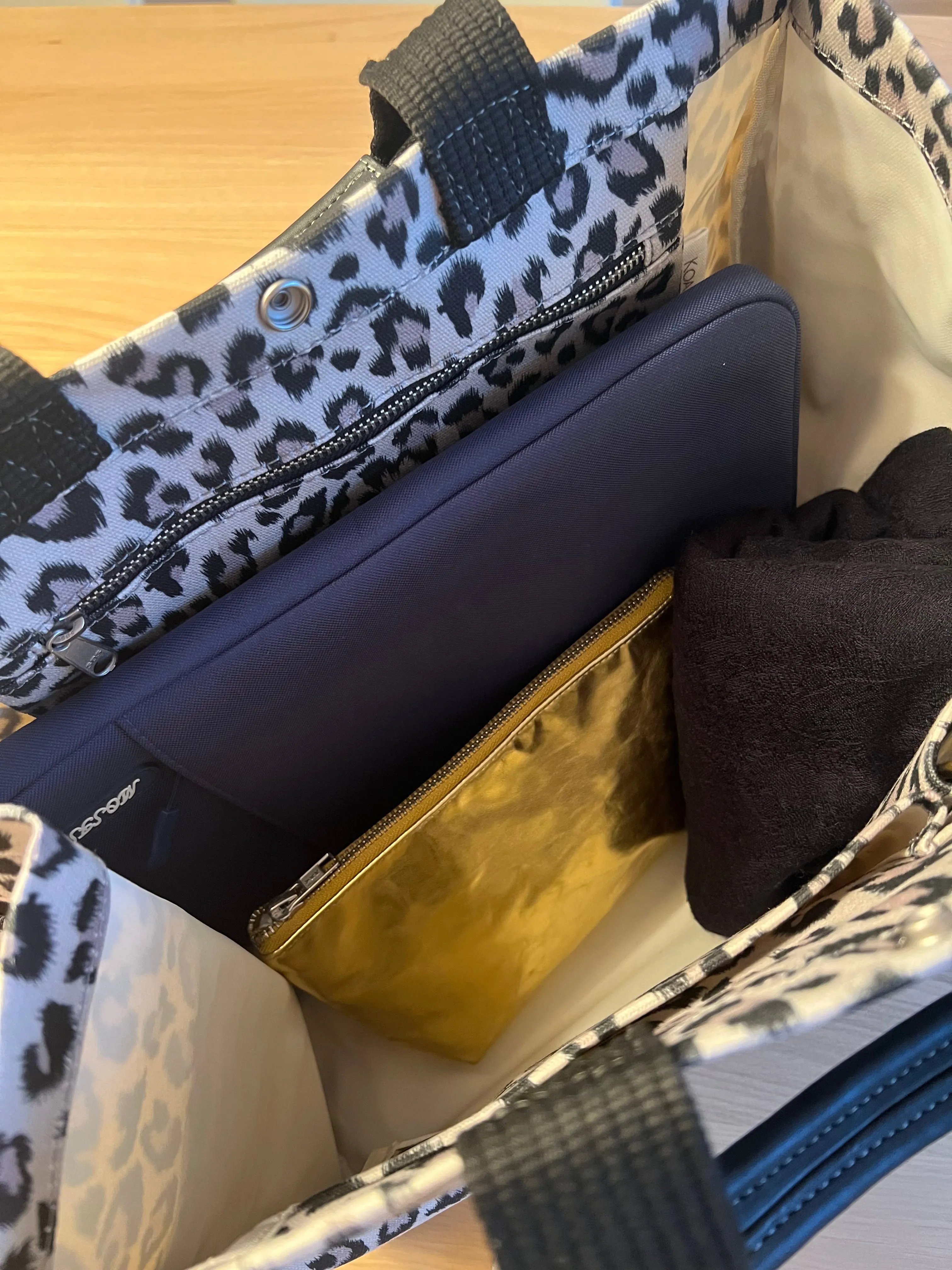 Luxe North South Bag: Leopard