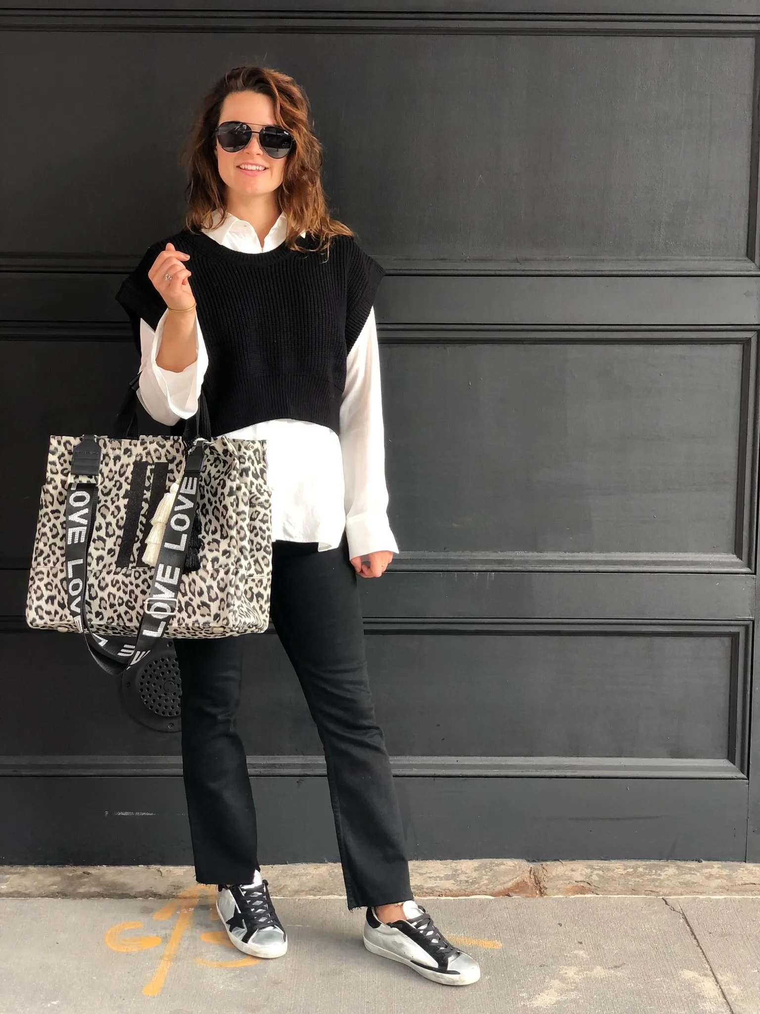 Luxe North South Bag: Leopard