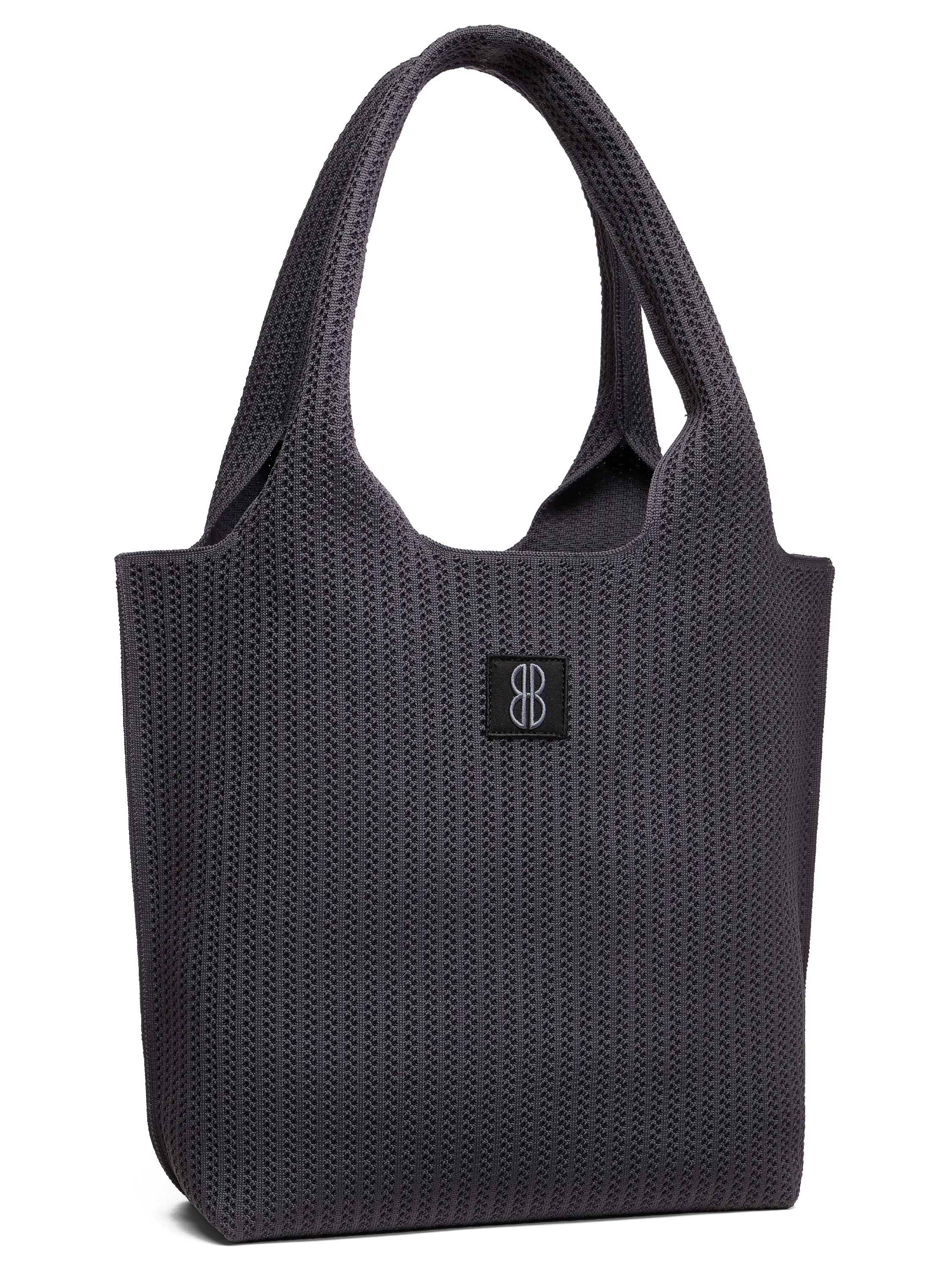 medium - Charcoal Stripe Tote With Pouch