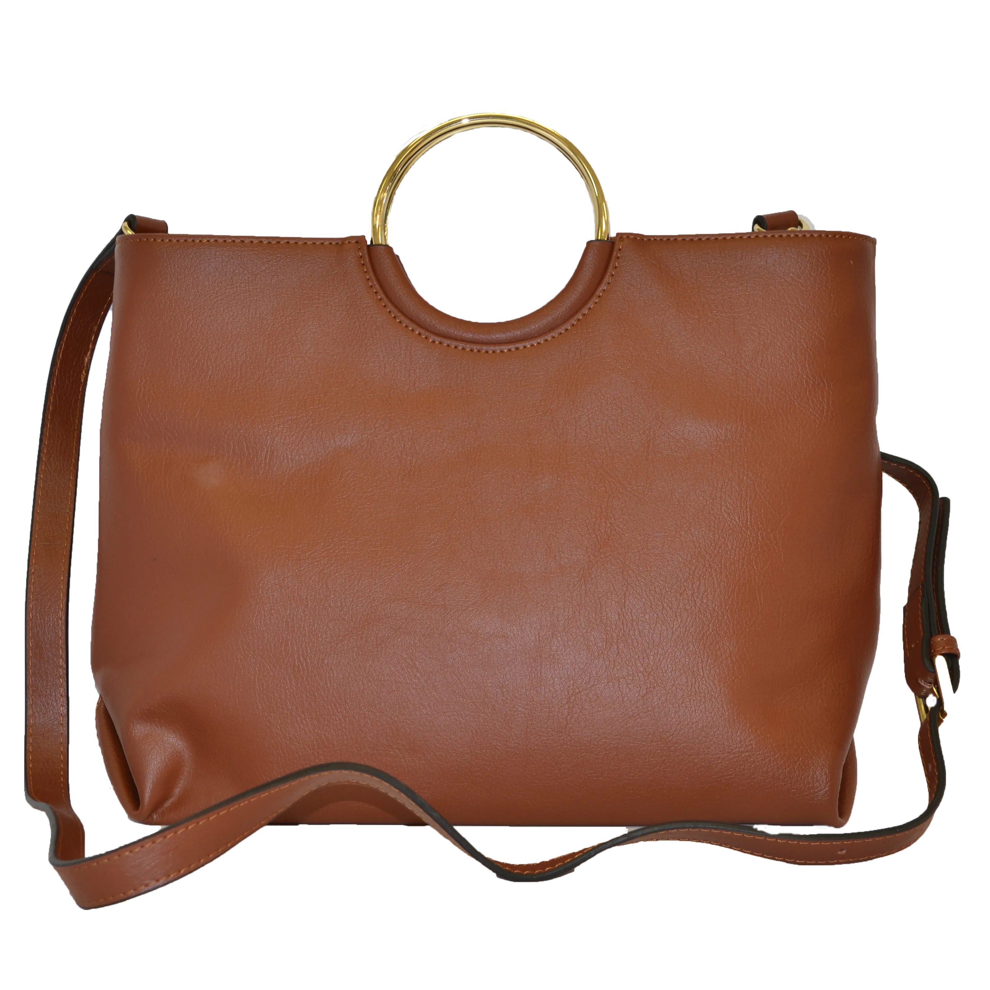 MILLFIELD - Tan Structured Leather Ring Handle Bag