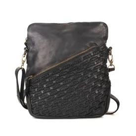 MILO 150 BOLOGNA WOVEN CROSSBODY BLACK