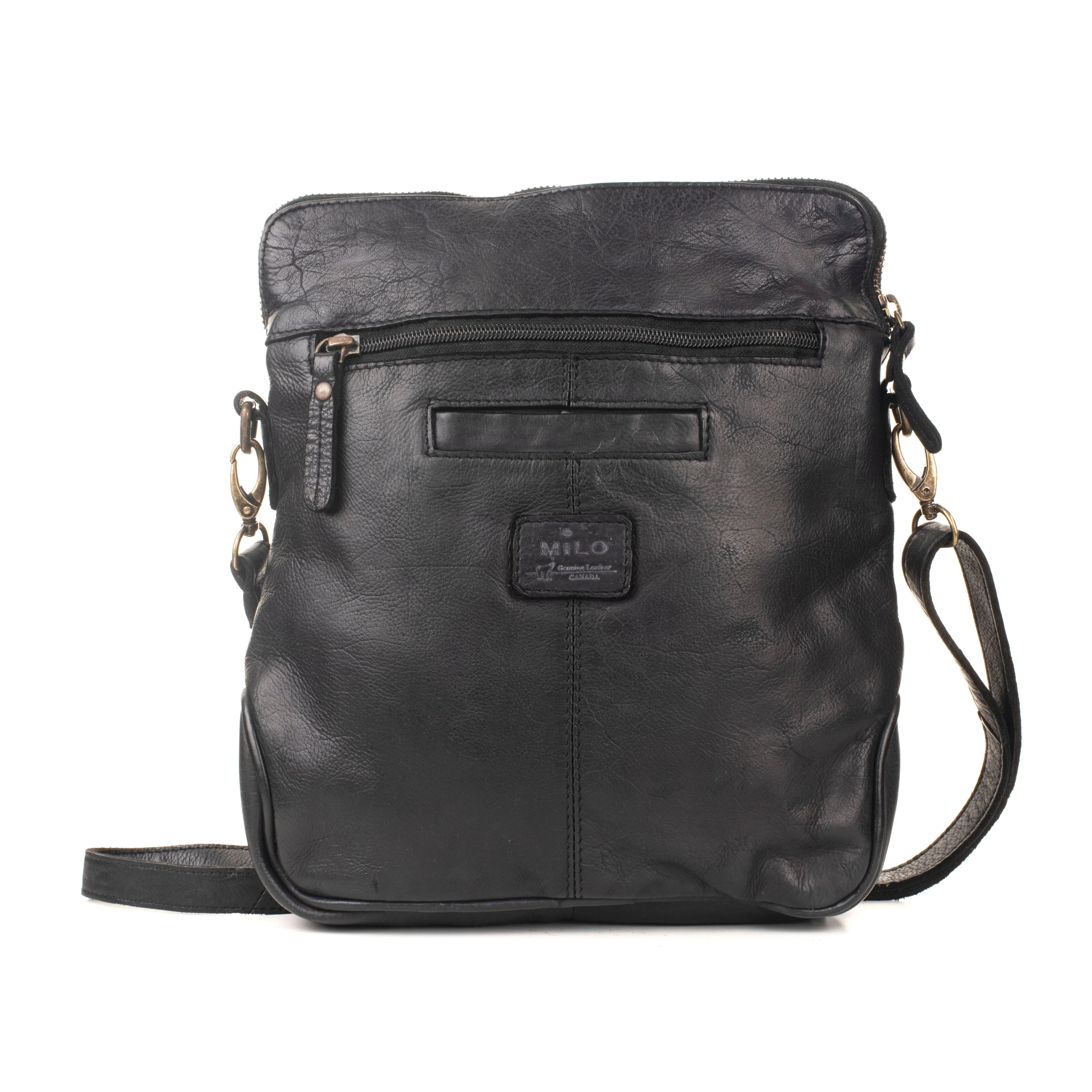 MILO 150 BOLOGNA WOVEN CROSSBODY BLACK