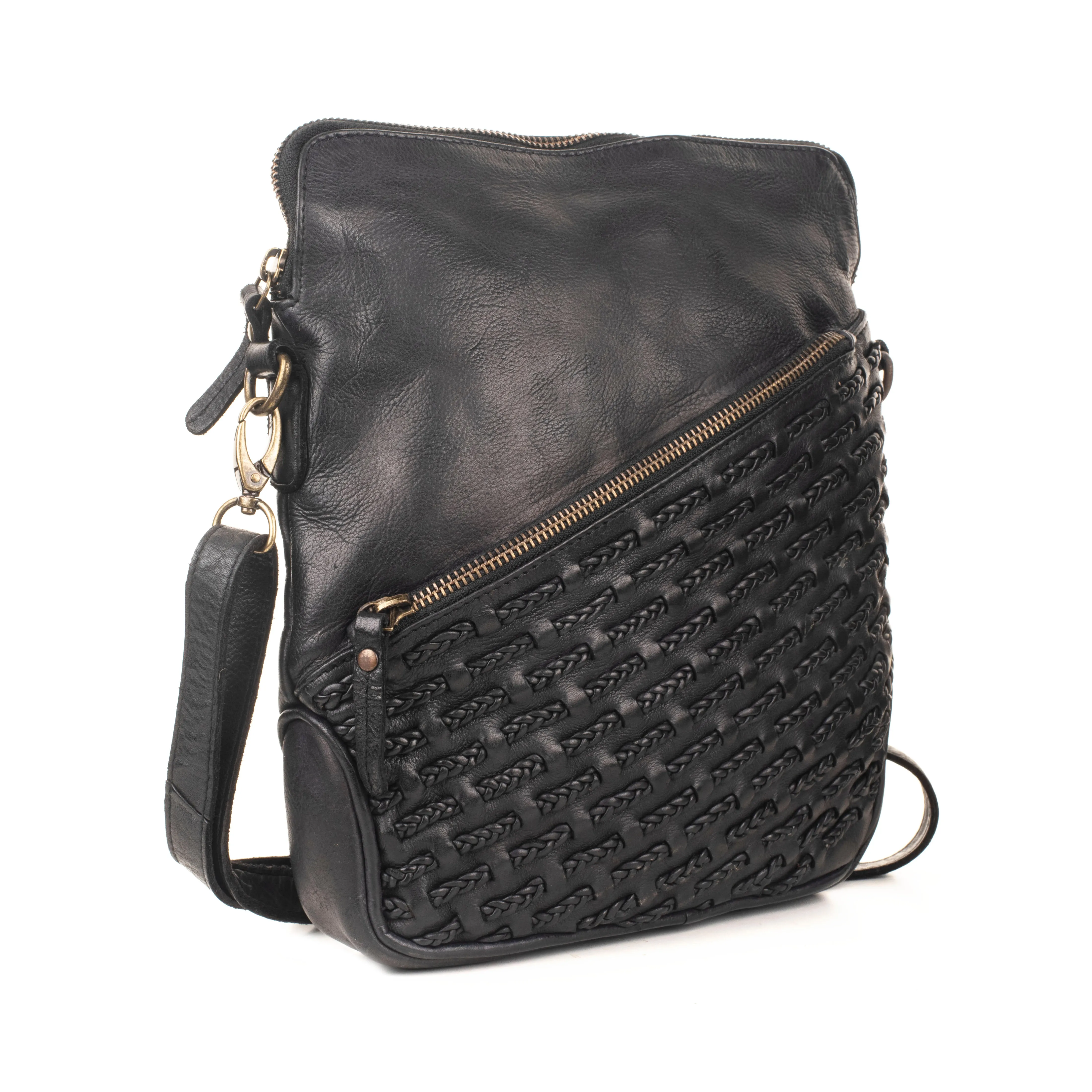 MILO 150 BOLOGNA WOVEN CROSSBODY BLACK