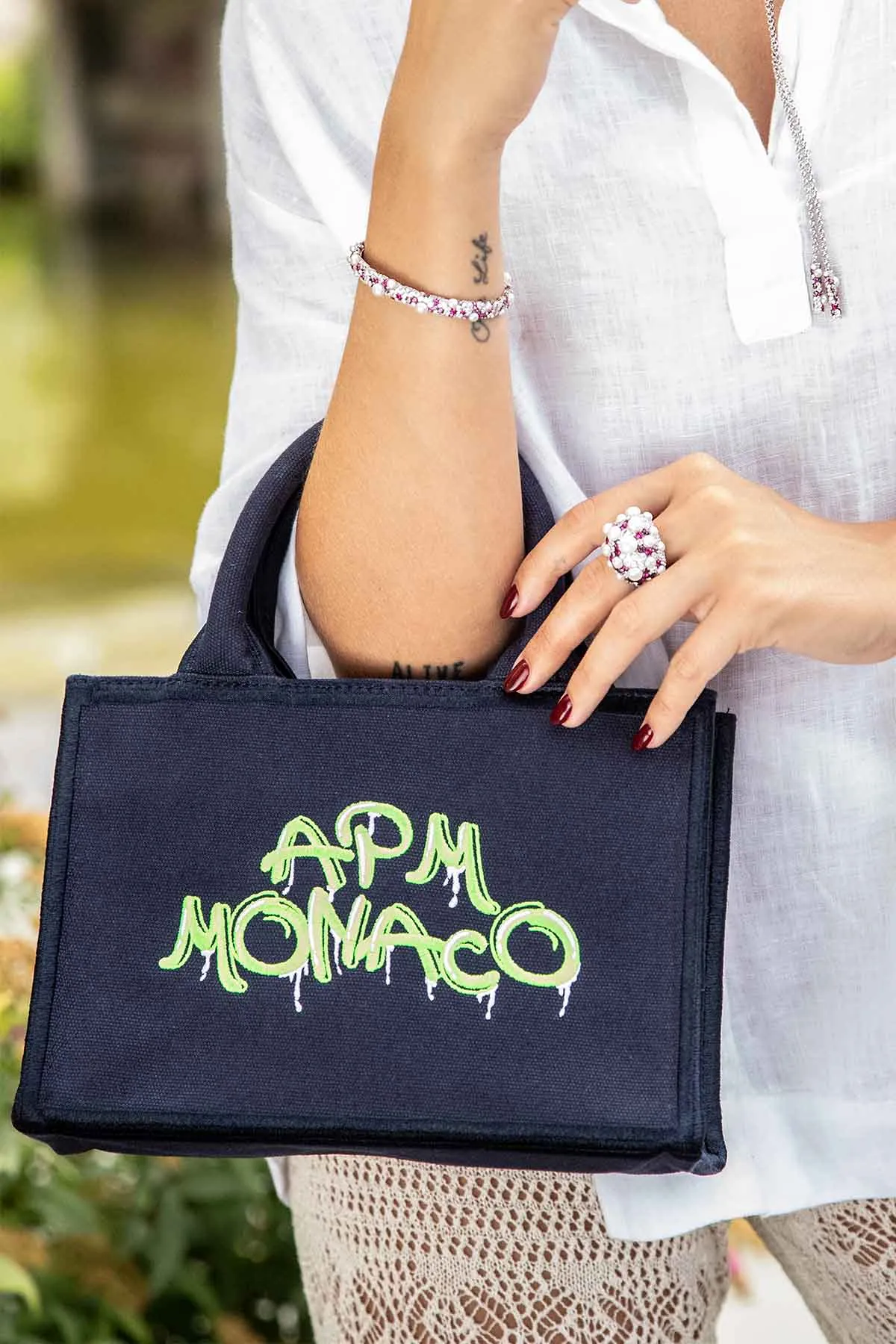 Mini APM Monaco Graffiti Tote Bag