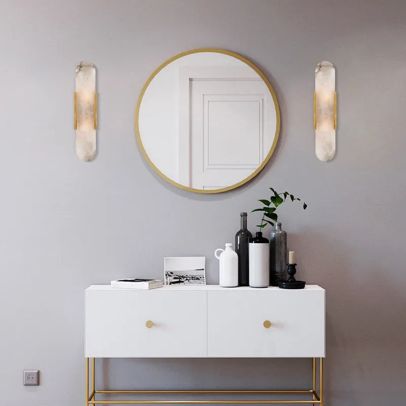 Modern Marble and Gold Wall Light