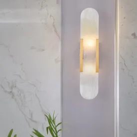 Modern Marble and Gold Wall Light