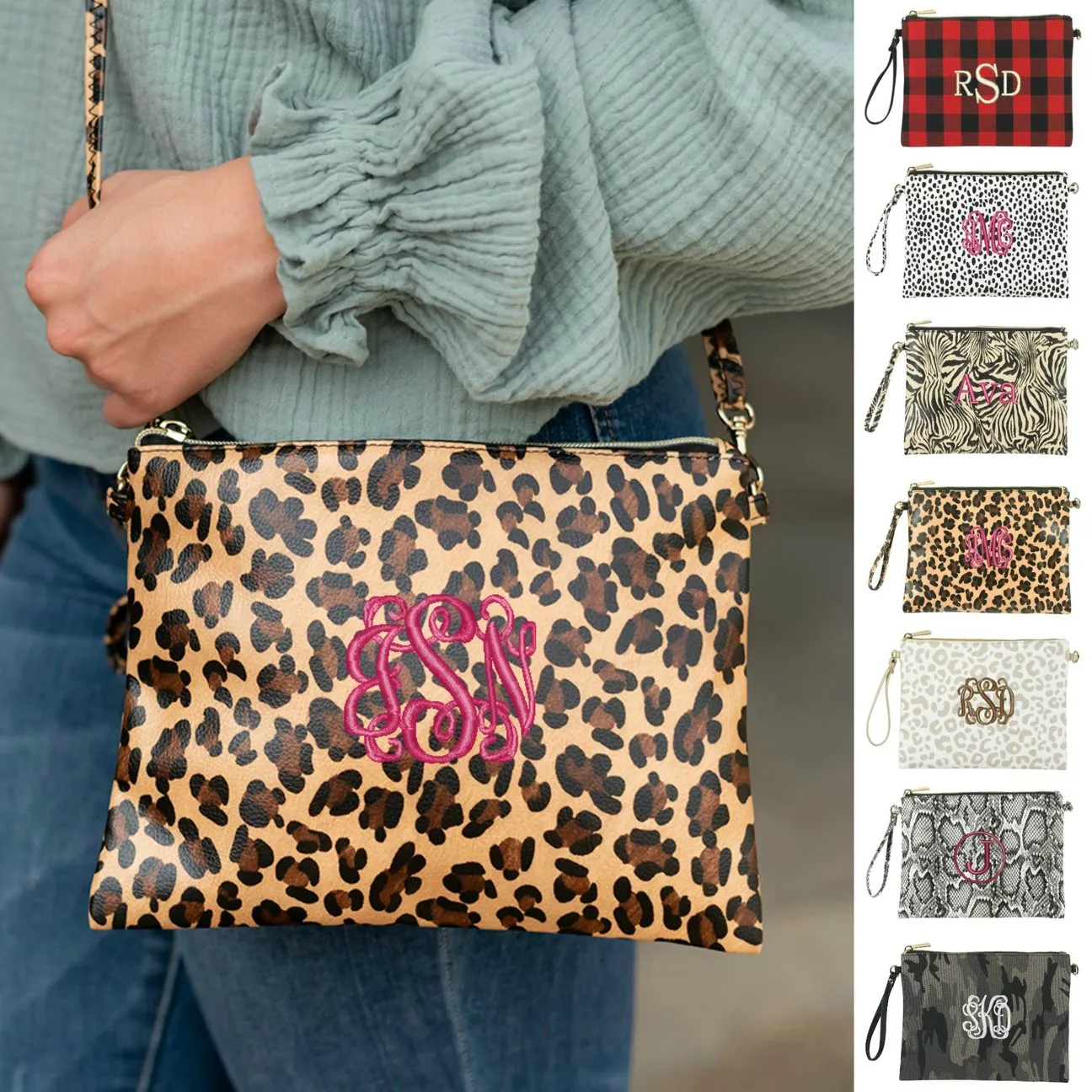 Monogrammed Crossbody Handbag