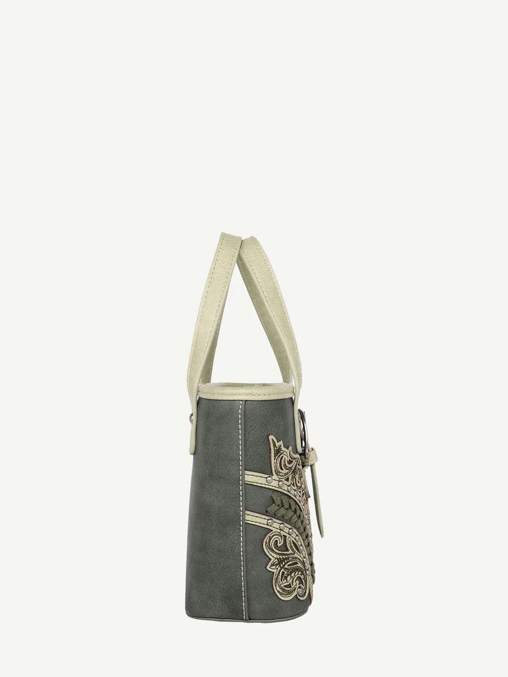 Montana West Cut-Out Floral Buckle Crossbody Mini Tote