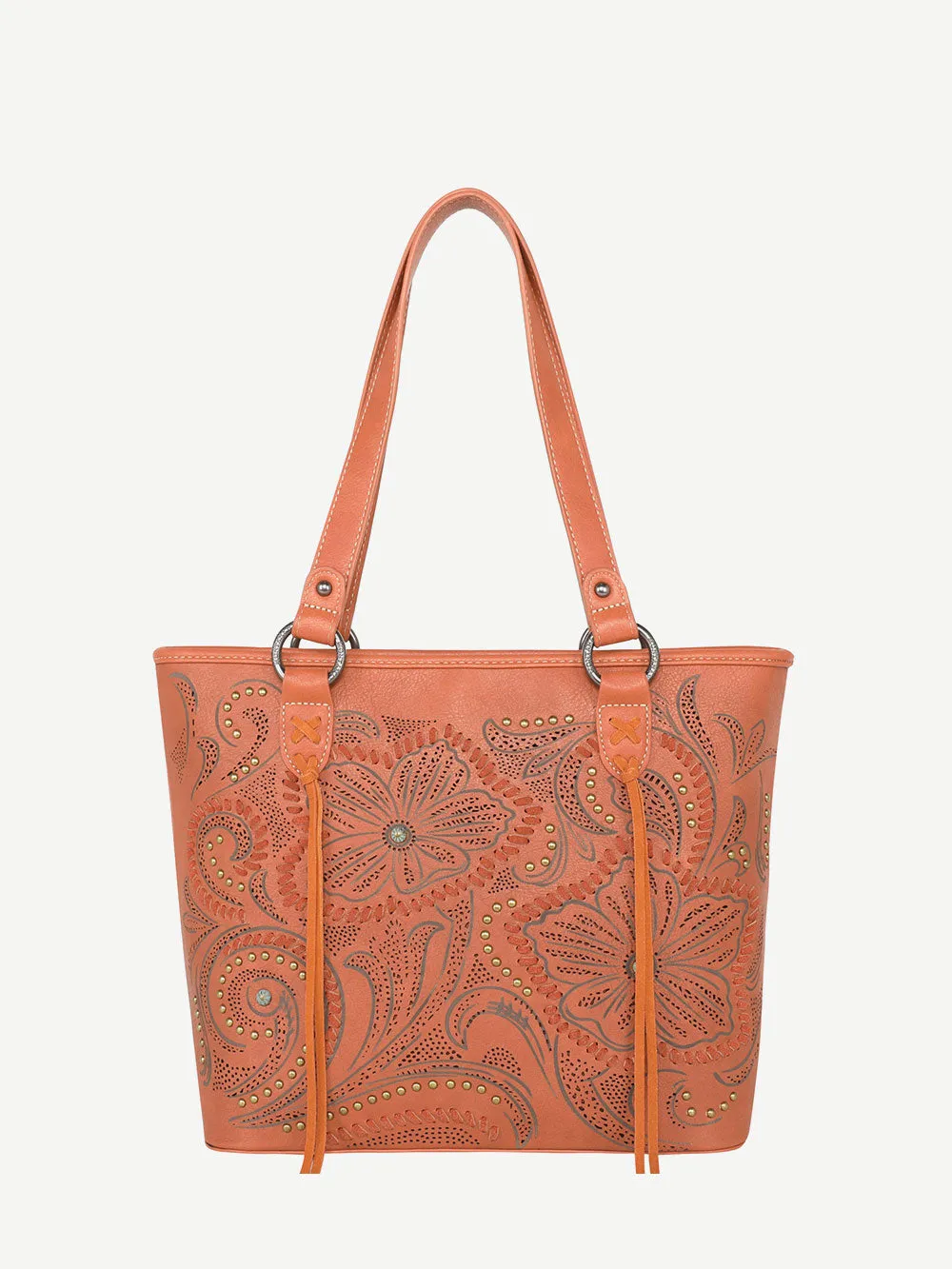 Montana West Cut-out Floral Embossed Concealed Carry Tote