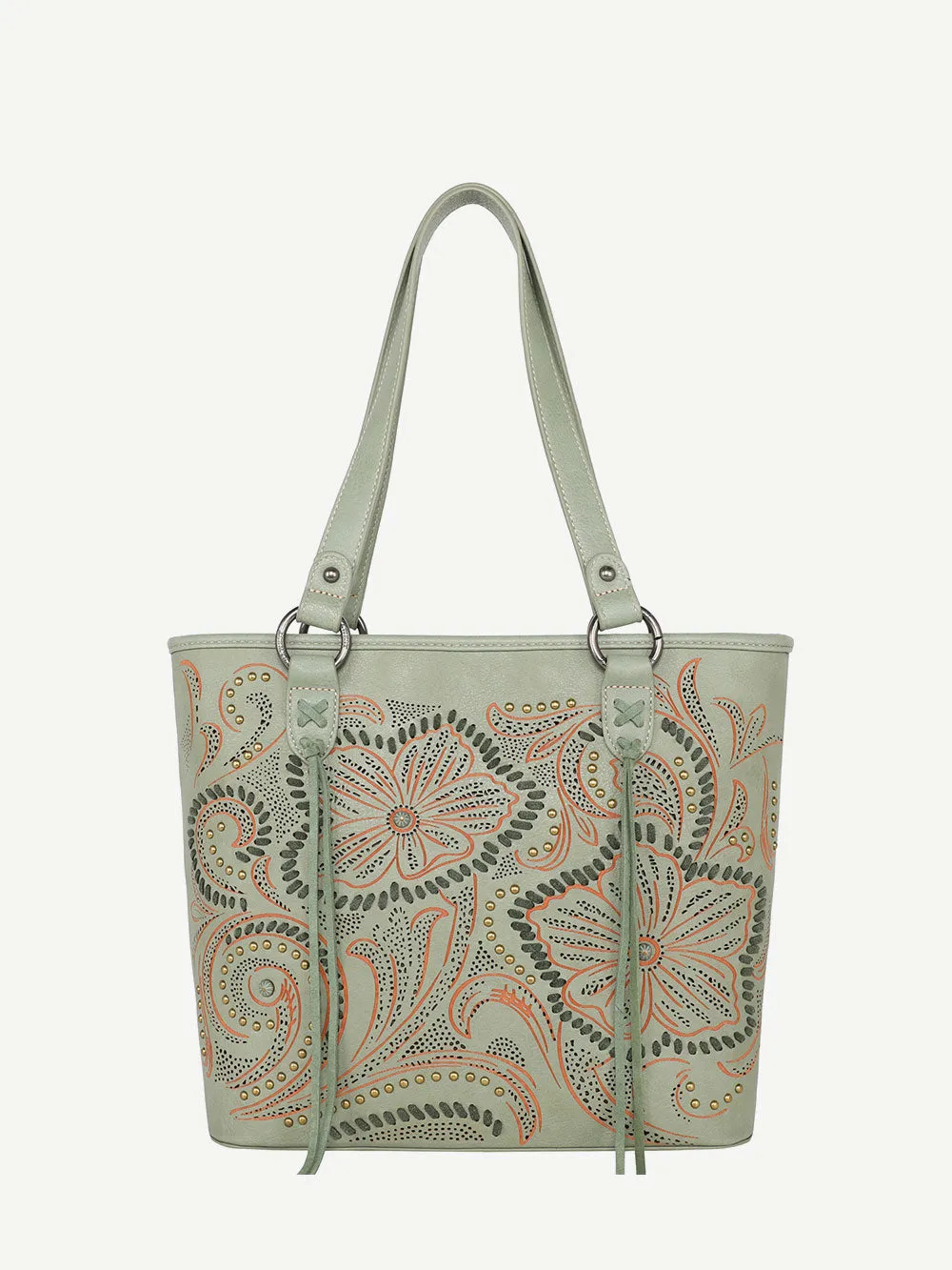 Montana West Cut-out Floral Embossed Concealed Carry Tote