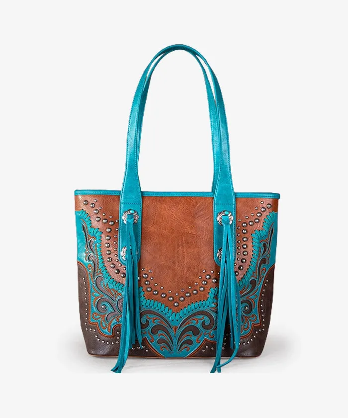 Montana West Embroidered Scroll Cut-out Concealed Carry Tote