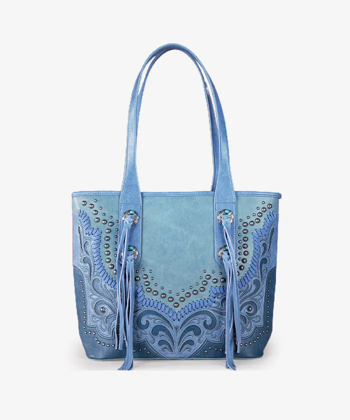 Montana West Embroidered Scroll Cut-out Concealed Carry Tote